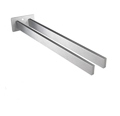 #ad Double Arm Towel Bar SUS304 Stainless Steel Wall Mounted Towel Holder Hanger ... $15.01