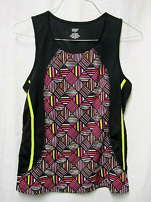 ZONE PRO Top shirt workout Med 6 8 Bust 38 Length 25 black pink white yellow $11.99