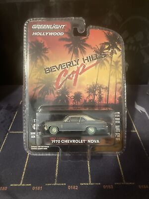 Greenlight 1 64 Scale 44870D 1970 Chevrolet Nova Beverly Hills Cop CHASE $24.99