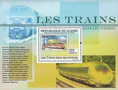 #ad Stamp in a Stamp Trains Souvenir Sheet Mint NH $16.11