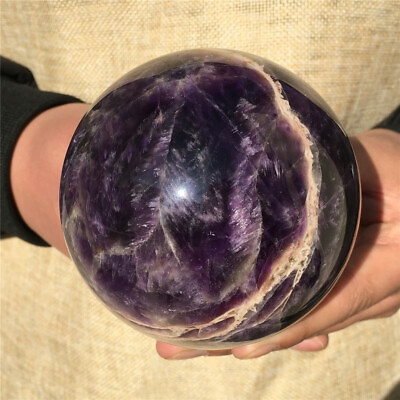 #ad Natural Dreamy Amethyst sphere quartz crystal ball Reiki meditation Gem Stone $15.29