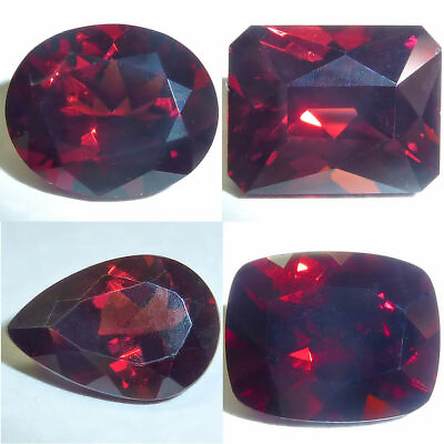 #ad Natural Garnet Red Oval Emerald Pear Cushion Faceted Loose Gems Fine Cut AAA $9.95
