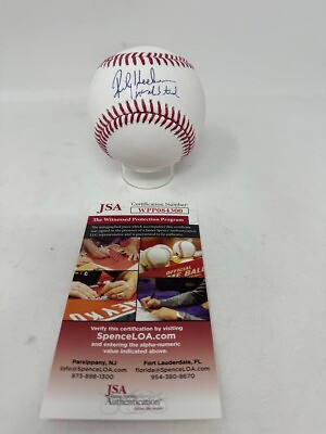 #ad #ad Rickey Henderson Oakland A#x27;s Autographed Signed Baseball MAN OF STEAL INSC JSA $199.00