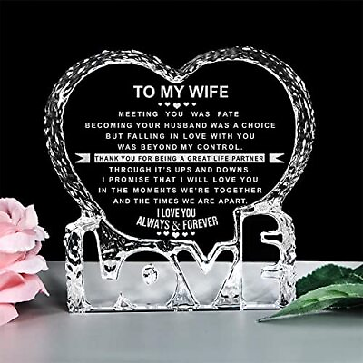 #ad Christmas Gifts for Wife， Gifts for Wife from Husband to My Wife Crystal $33.43