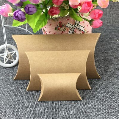 #ad Paper Carton Pillow Boxes Cardboard Containers Packaging Storage Decor Diy 50pcs $57.09