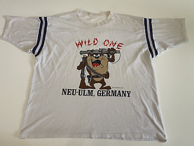 #ad VTG TAZ 1990 Tasmanian Devil Wild One New ulm Germany Warner Bros shirt Large L $19.99