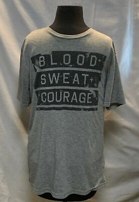 #ad Oakley Mens Shirt Size M Medium Blood Sweat Courage Baseball Football Workout $15.00