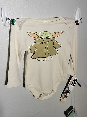 #ad Starwars Baby Yoda 3pcs set Newborn Infant Baby Romper Jumpsuit Bodysuit Outfit $15.29