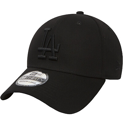 #ad #ad New Era LA Dodgers Essentials 39THIRTY Stretch Fit Baseball Cap Hat All Black $32.50