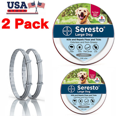 #ad 2Pack Collars for Large Dogs 8 month Protection US Free Shipping $22.94
