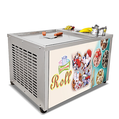 #ad Kolice Commercial 45x45cm Fry Ice Cream machine single square pan 3 tank $1050.00
