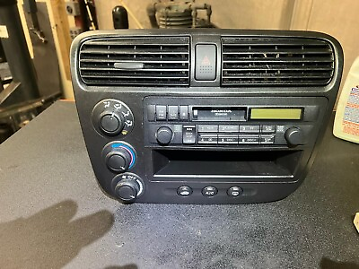 #ad Honda Civic RADIO CD CLIMATE CONTROL storage pocket ac heat dash unit OEM 01 05 $80.00