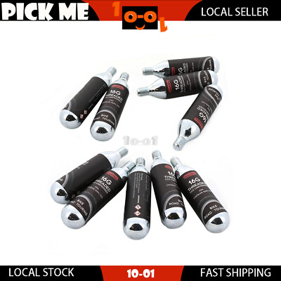 10 x 16g Bike Cycling Bicycle Co2 Threaded Cartridge Gas Tank Canister Cylinder #ad AU $31.99