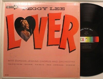 #ad Peggy Lee Lp Lover On Decca Vg Vg In Shrink $15.99