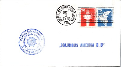TS Columbus America 1979 Pacquebot Boston Ma F67452 $4.40