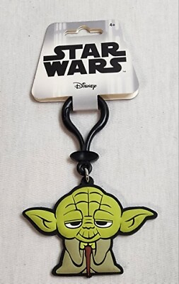#ad Licensed Star Wars Backpack Clip Keychain Yoda NWT $8.99