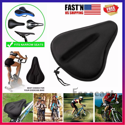 #ad Bike Seat Cushion Cover Soft Padded Mountain Bicycle Saddle Comfort Seat Cover $6.53