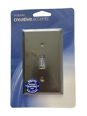 #ad Creative Accents Switch WallPlate Lighting Plate Toggle Black Iron #9BI101 AU035 $3.00