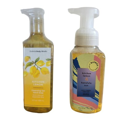 #ad Bath amp; Body Works KITCHEN LEMONamp;HONOLULU SUN Foaming Hand SoapKitchen Lemon Gel $17.75