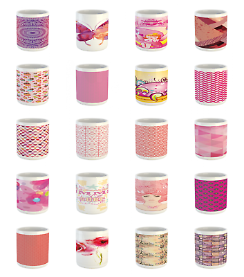 #ad Ambesonne Pink Design Ceramic Coffee Mug Cup for Water Tea Drinks 11 oz $17.99