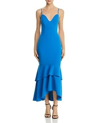 #ad Aqua 253678 Tiered Flounce Hem Dress Azure Size 10 $114.75