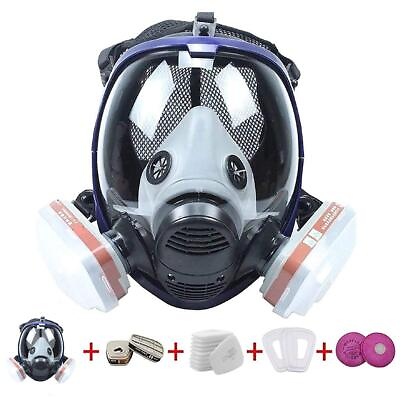 17 in 1 Full Face Large Size RespiratorReusable Full Face Respirator Widely ... $56.32