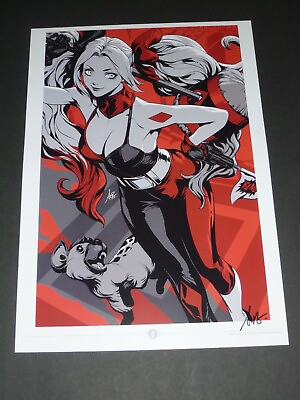 2023 NYCC Manga Harley Quinn ART PRINT BY STANLEY ARTGERM LAU 11.7x16.5 A3 $69.99