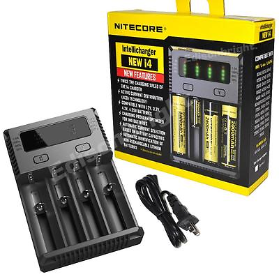#ad NITECORE New i4 smart battery charger IMR Li ion Ni MH Ni Cd $29.50