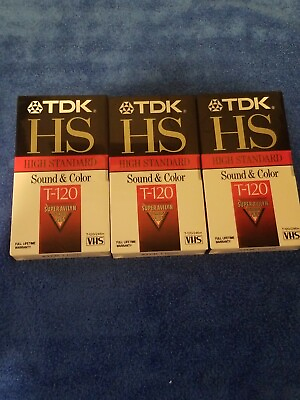 #ad 3 TDK High Standard SOUND amp; COLOR T 120 TAPE BRAND NEW $2.50