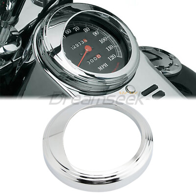 #ad 5 Inch Speedometer Trim Ring Gauge Bezel Cover Visor for Harley Dyna Wide Glide $23.74