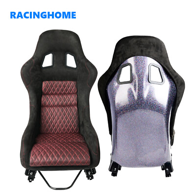 #ad 1 Pcs Car Bucket Seats Racing Seats Set Breathable Mesh Fabric Fiberglass $322.99