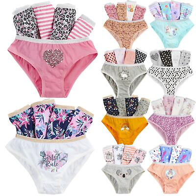 #ad 5 Pairs Girls Panties Infants Kids 100% Cotton Briefs Pants Underwear Age 2 13 $13.99