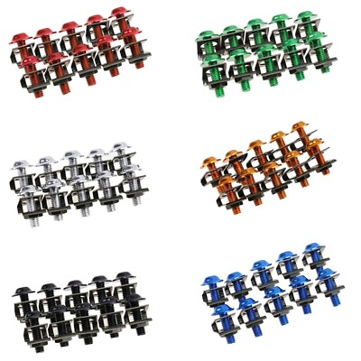 #ad 10Pcs Resistant Motorcycle Fairing Body Bolts M6 6mm Universal Bolts $8.41