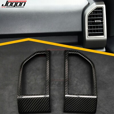Real Carbon Console Dash Air Vent Outlet Cover For Ford F150 Raptor Platinum 15 $162.00