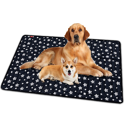 Dog Bed Mat with Cute Prints for Kennels Crates Beds Anti Slip Bottom 2 Sizes $24.99