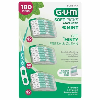 GUM Soft Picks Advanced Mint 180 count free shipping $16.99