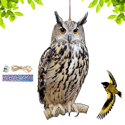 #ad Owl Decoy Bird Deterrents Devices Scare Birds Away Pigeon Repellent For Garden $10.03