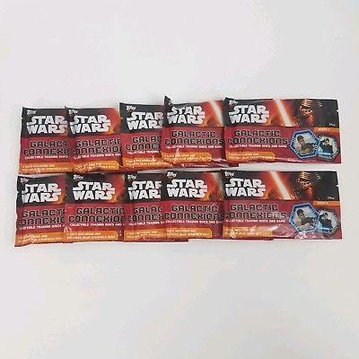 #ad 10 paks Star Wars GALACTIC CONNEXIONS Series 2 w 2 trading dics COLLECTIBLE NEW $18.95