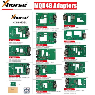Xhorse MQB48 Adapter No Disassembly No Soldering 13 Full Set Adapters XDNPM3GL #ad $400.00