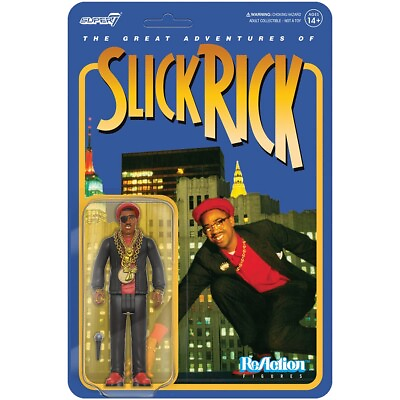 #ad Super7 • Hip Hop History: SLICK RICK • 3 ¾ in ReAction Figure • Ships Free $28.99