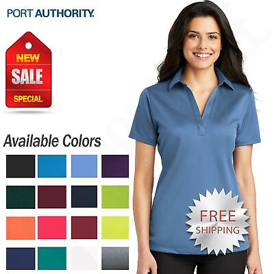 Port Authority Womens Dri Fit SIlk Touch Performance Polo Golf Shirt M L540 $15.10