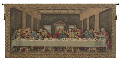 #ad The Last Supper by Da Vinci European Tapestry Wall Art Hanging New 25x52 inch $155.00