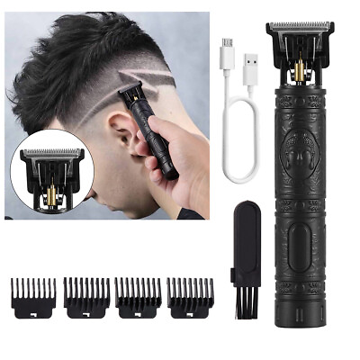 Pro Zero Gapped Cordless T Outliner Hair Clipper Electric Trimmer Kit Wireless $7.35