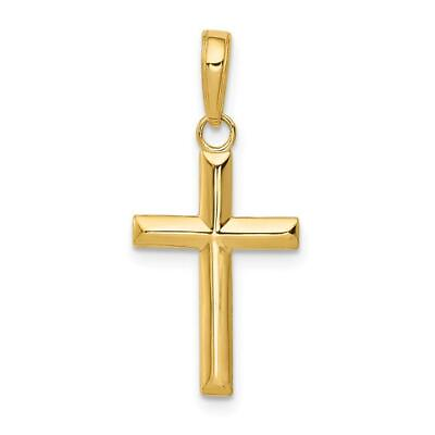 #ad Quality Gold M1322 11 x 23 mm 14K Yellow Gold Small Cross Pendant $69.01