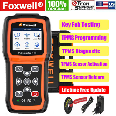 #ad FOXWELL T1000 TPMS Relearn Tool Tire Sensor Pressure Programmer Reset Diagnostic $132.00