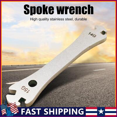 #ad 14 15G Bicycle Spoke Wrench Installation Steel Tools Bike Wheel Tension Tools $6.43