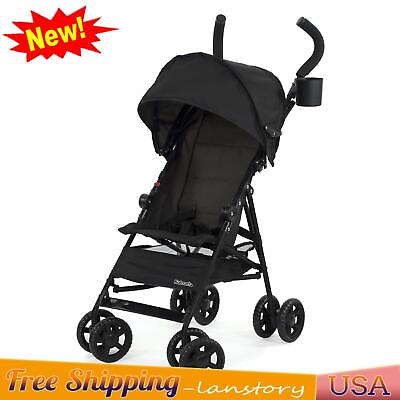 #ad Baby Lightweight Infant Stroller Compact 3 Point Safety Harness with Sun Canopy $32.88
