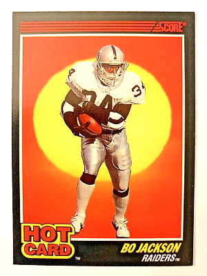 #ad 1990 BO JACKSON Score HOT CARD Football Insert Card #2 of 10 Los Angeles Raiders $12.00