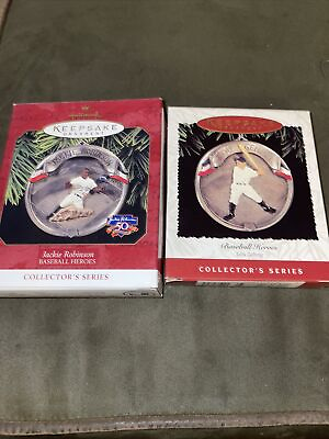 Hallmark Keepsake Ornament Jackie Robinson and Lou Gehrig baseball series $7.00