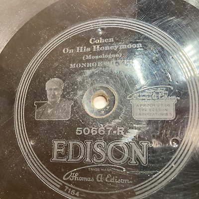 #ad Monroe Silver Cohen On His Honeymoon Backyard Conversation 78 Edison Disc Record $14.95